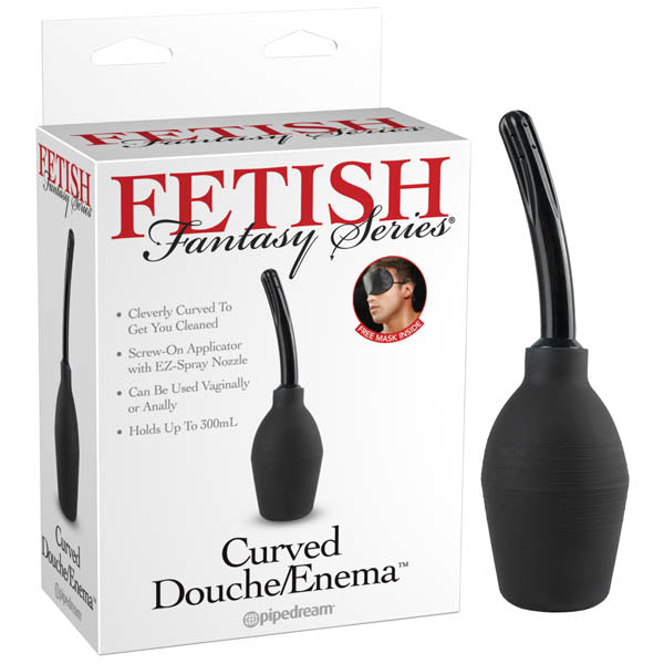 Fetish Fantasy Series Body-Safe Curved Douche/Enema – Sleek Black Design (Easy-to-Use, Ideal for Wellness)