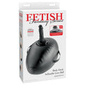 Fetish Fantasy Series Body Dock Inflatable Cushion with 15.2 cm Body-Safe Dildo – Versatile Black Love Ball
