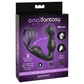 Anal Fantasy Elite Ass-Gasm Prostate Massager with Cock Ring – Black USB Rechargeable P-Spot Stimulator (Wellness Focused, Body-Safe Silicone)