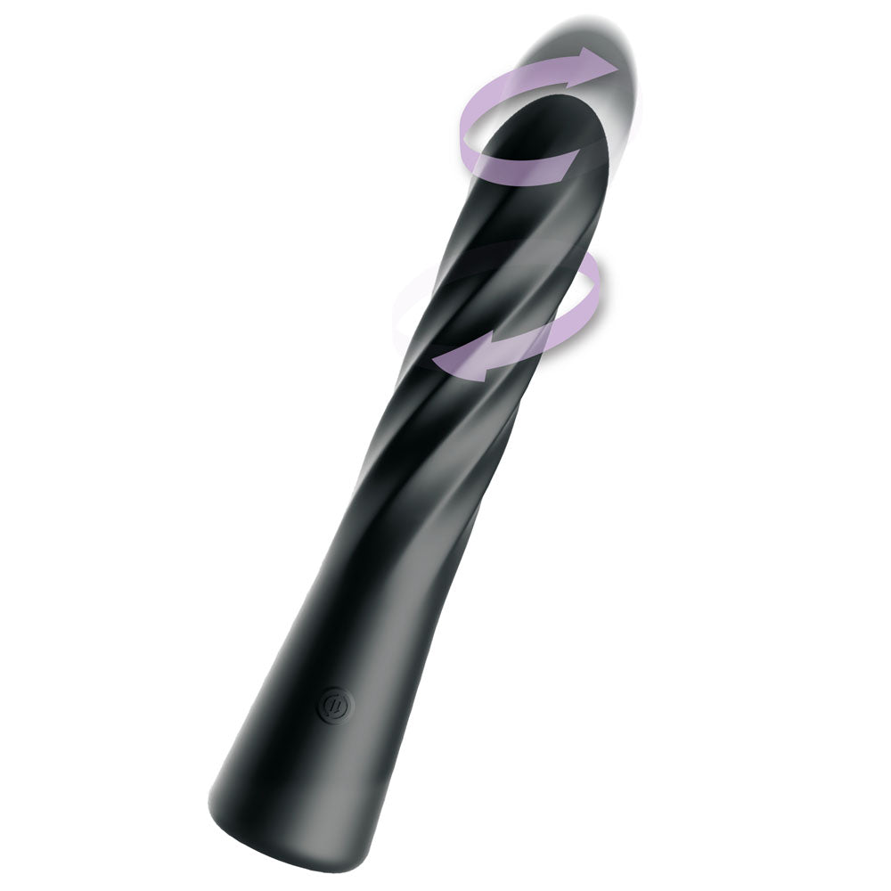 Anal Fantasy Elite Anal Vibrator – USB Rechargeable, Twisting & Thrusting – Black – 24.1 cm