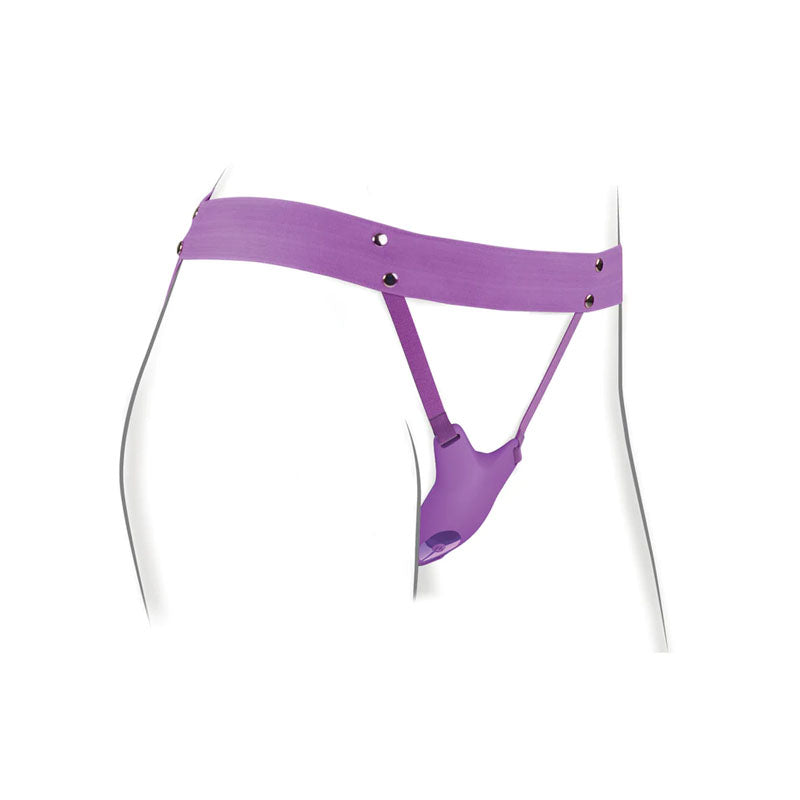 Fantasy For All Ultimate Butterfly Strap-On Stimulator - Purple USB Rechargeable