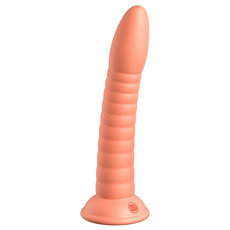 Dillio Platinum Wild Thing - 7'' Peach Body-Safe Silicone Dong (17.8 cm, Gender-Neutral, USB Rechargeable)