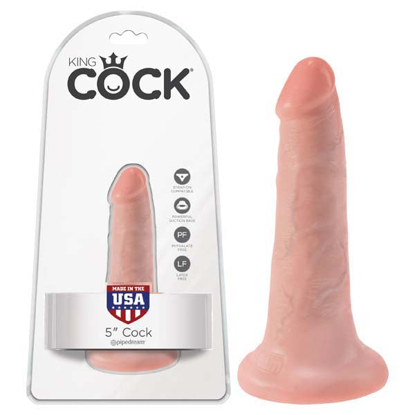 King Cock Dong – Realistic, Body-Safe Silicone – Flesh – 12.7 cm