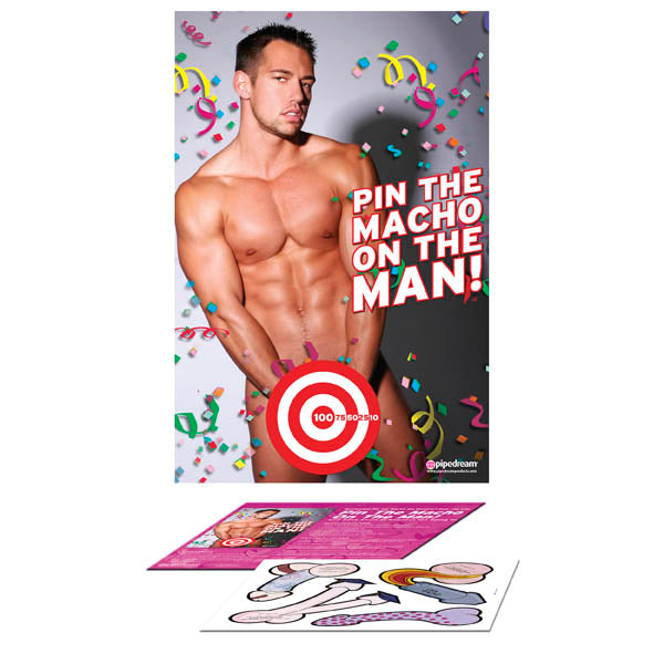 Bachelorette Party Game - Pin the Macho on the Man Fun Activity for Adults