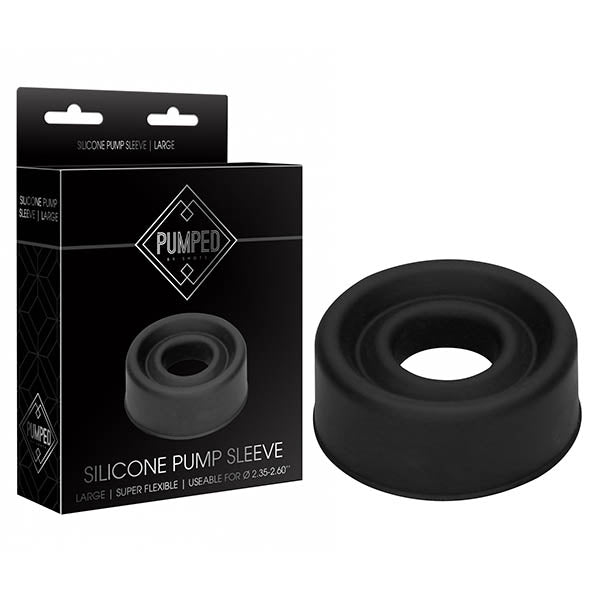 Pumped Pump Sleeve – Body-Safe Silicone – Black – Large