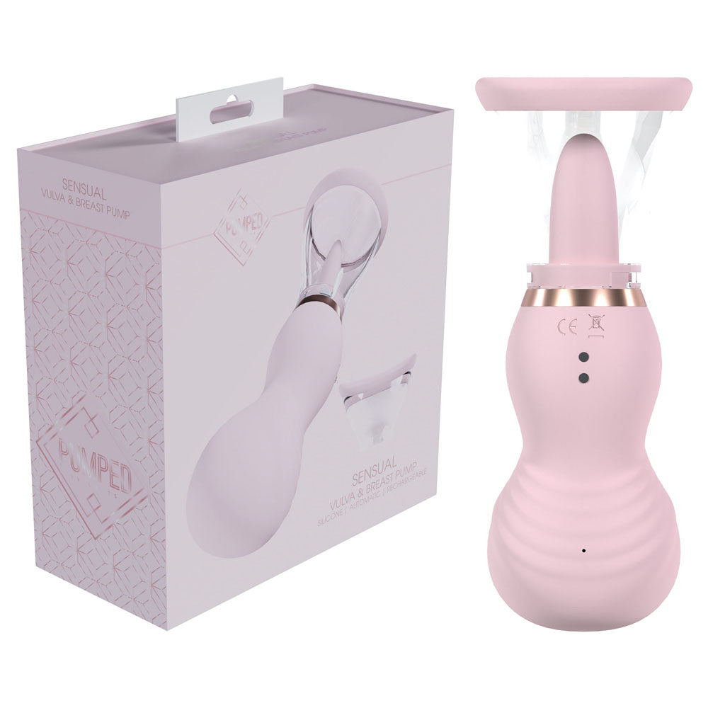 PUMPED Auto Vulva & Breast Pump - USB Rechargeable Sensual Device for Women - Pink