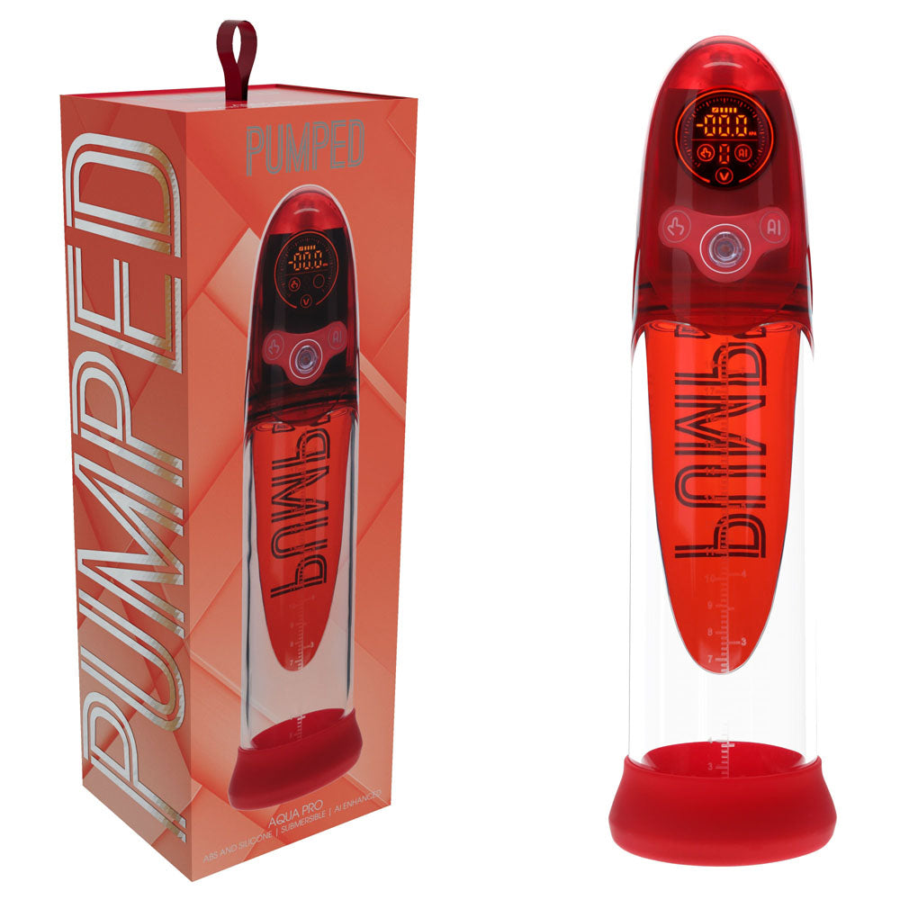 Pumped Auto Pump – AI-Enabled, USB Rechargeable – Red/Clear
