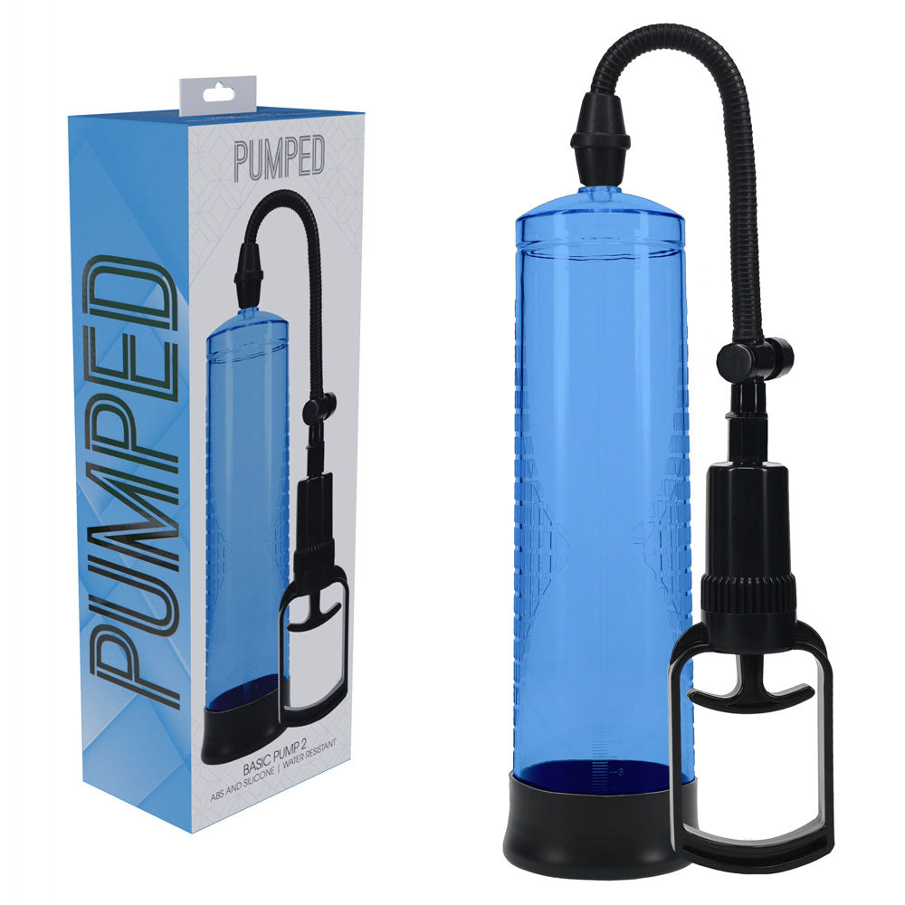 Pumped Penis Pump – Body-Safe Material – Blue
