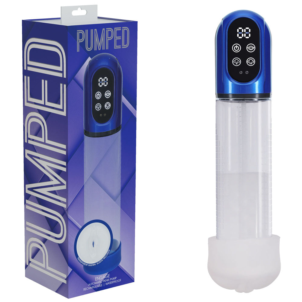 PUMPED Pump – Automatic, USB Rechargeable – Metallic Blue