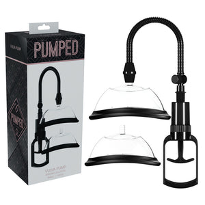 PUMPED black manual vulva pump with 2 cups