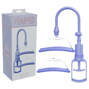 PUMPED lavender manual vulva pump with 2 cups