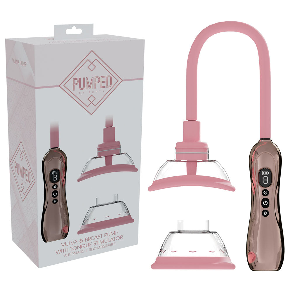 PUMPED rose gold vulva and breast pump with tongue