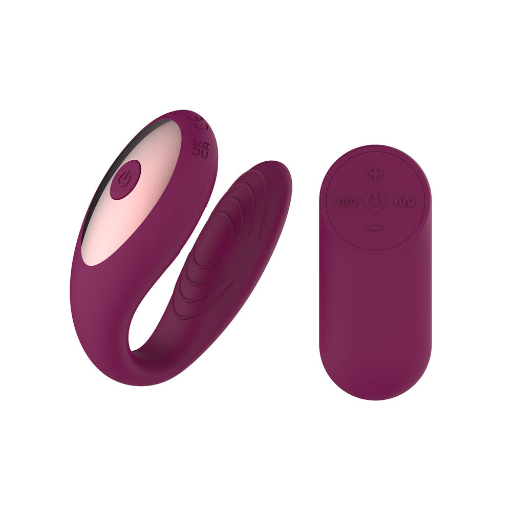 Passion Play Couples Vibrator – USB Rechargeable, Body-Safe Silicone – Purple