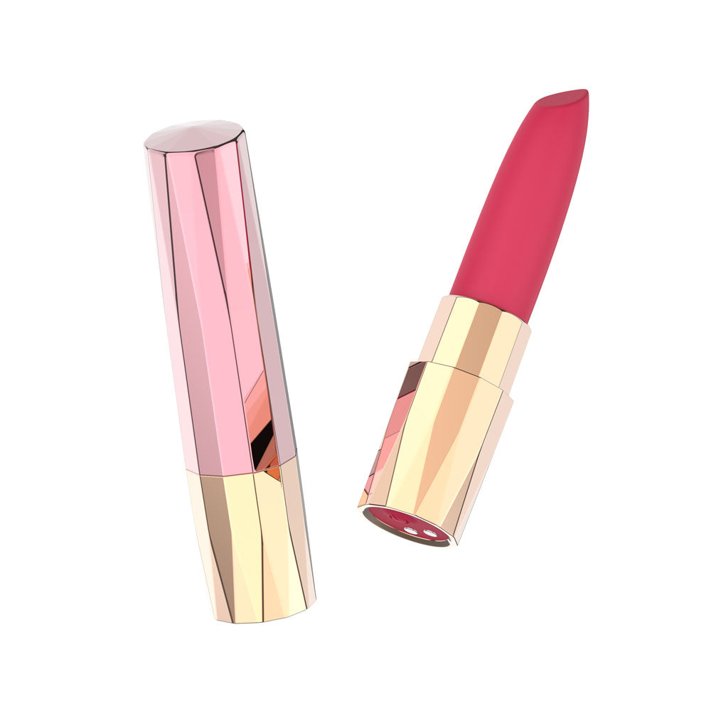 Passion Play Bullet Vibrator – Rechargeable, Body-Safe Silicone – Pink/Gold – 9.6 cm