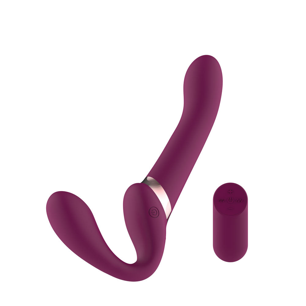 Passion Play Strap-On – Rechargeable, Purple – 25 cm