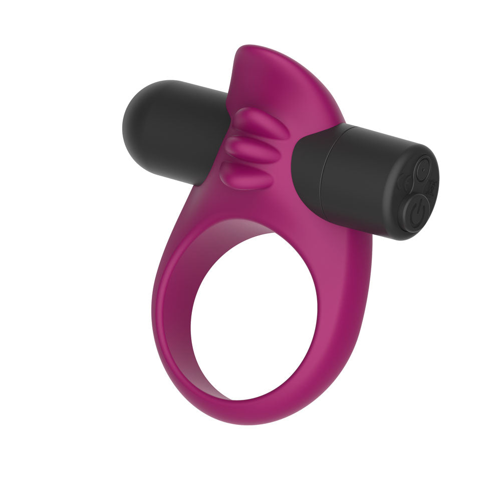 Passion Play Cock Ring – Rechargeable, Body-Safe Silicone – Purple