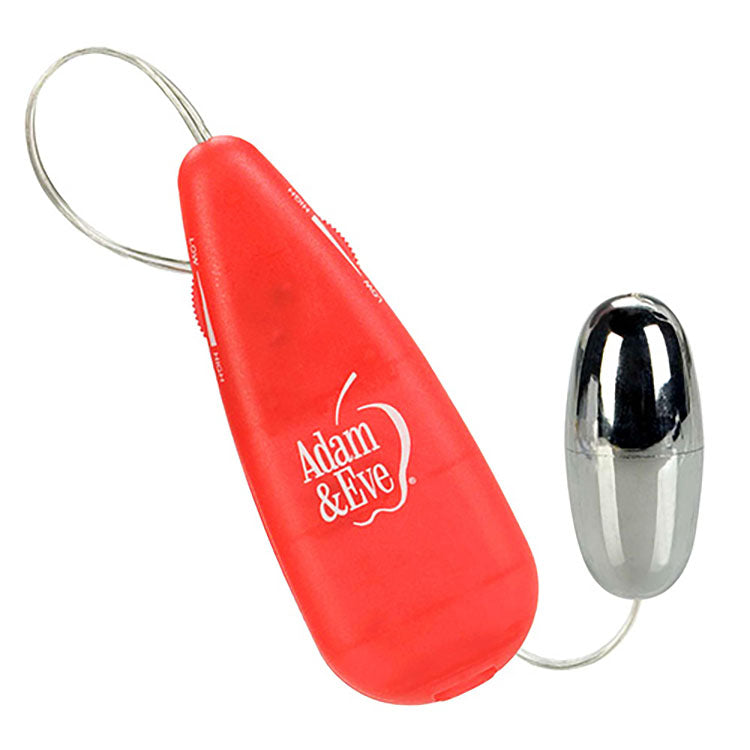 Adam & Eve Vibrating Bullet – Remote Control, Body-Safe Silicone – Silver