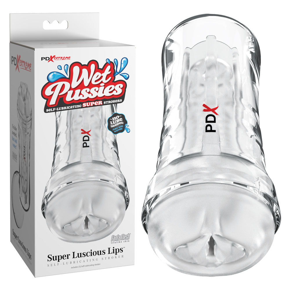 PDX Extreme Masturbator – Self-Lubricating – Clear
