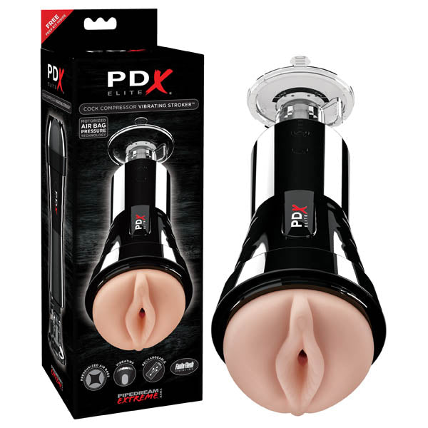 PDX Elite Masturbator – Vibrating, USB Rechargeable – Flesh