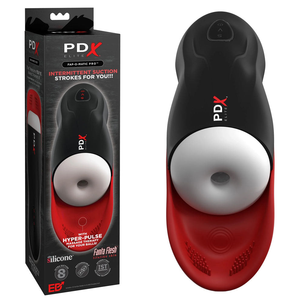PDX Elite Masturbator – USB Rechargeable, Body-Safe Silicone – Black