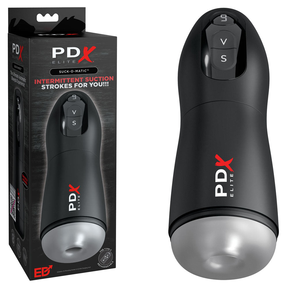 PDX Elite Masturbator – USB Rechargeable, Waterproof – Black