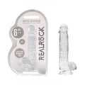 REALROCK DONG – Realistic, Body-Safe Silicone – Clear – 15.2 cm