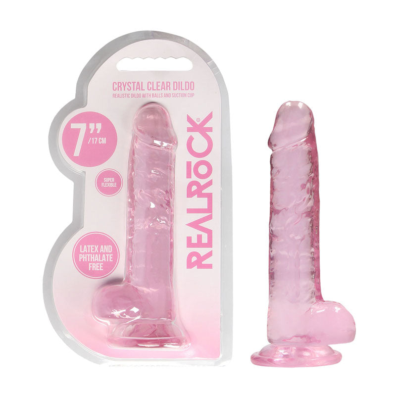 REALROCK 7'' Realistic Dildo - Lifelike Pink Dong for Pleasure