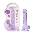 REALROCK DONG – Realistic – Body-Safe Silicone – Purple – 17.8 cm