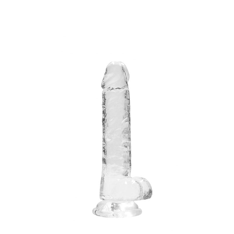 REALROCK DONG – Realistic Design – Body-Safe Silicone – Clear – 17.8 cm