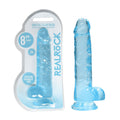 REALROCK DONG – Realistic, Body-Safe Silicone – Blue – 20.3 cm