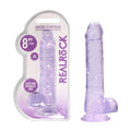 REALROCK DONG – Realistic – Body-Safe Silicone – Purple – 20.3 cm