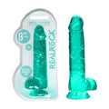 REALROCK Dongs – Realistic Design – Body-Safe Silicone – Turquoise – 20.3 cm
