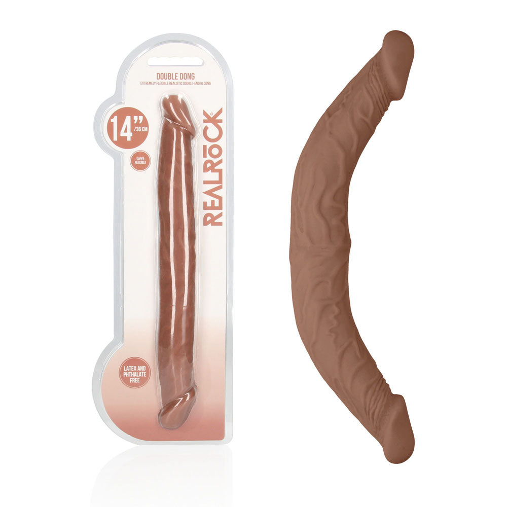 REALROCK Dongs – Body-Safe Silicone – Tan – 36 cm
