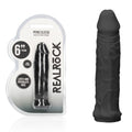 REALROCK Sleeve – Realistic Design – Body-Safe Silicone – Black – 15.2 cm