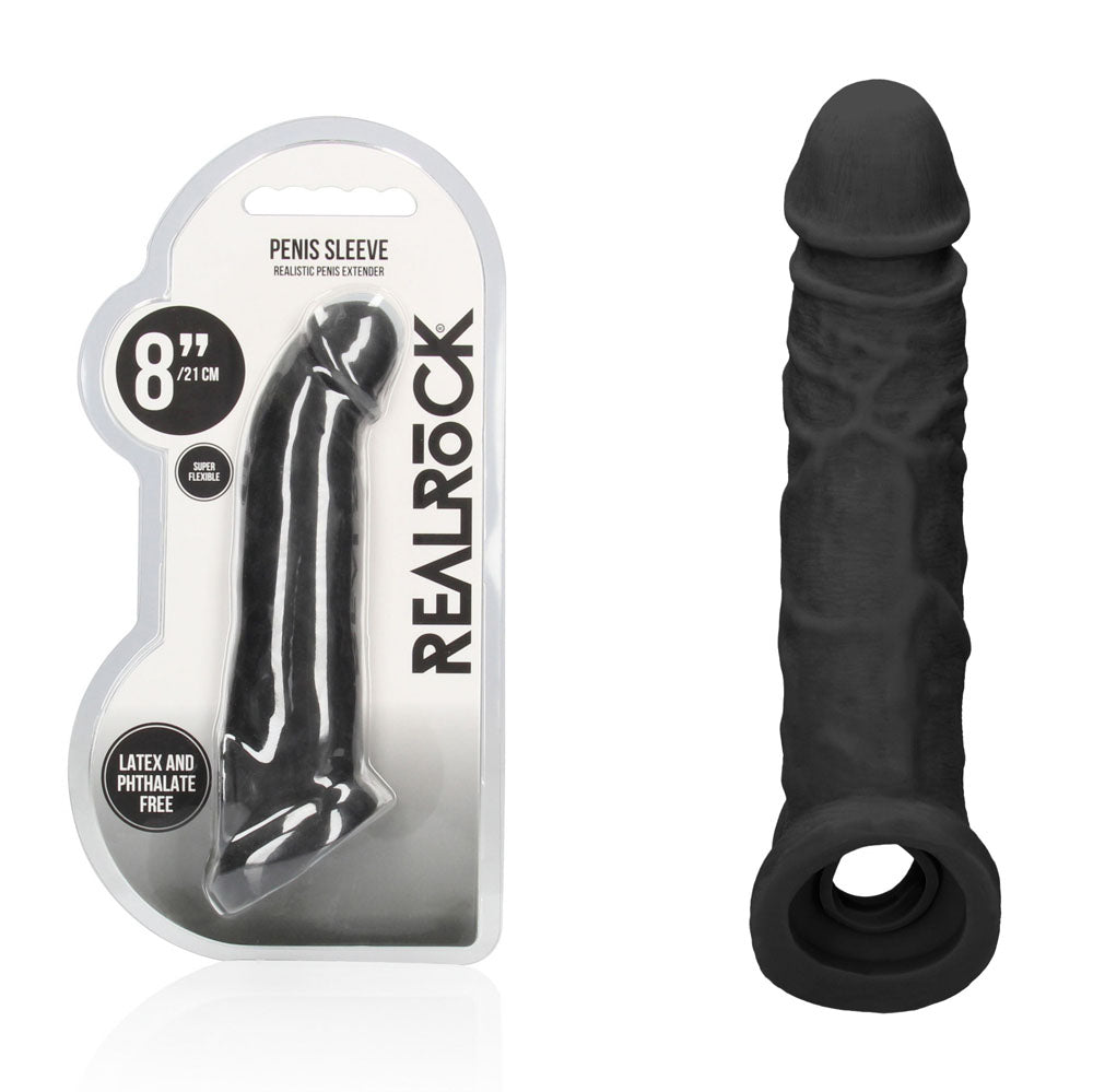 REALROCK Sleeve – Realistic Extension – Black – 20.3 cm