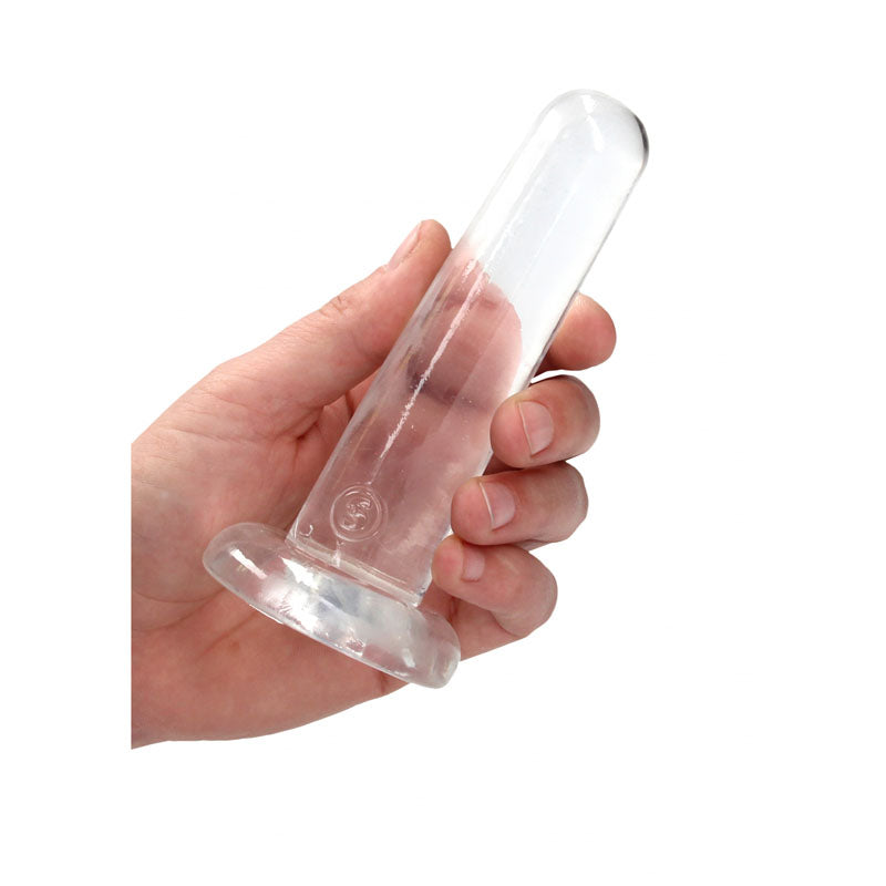 REALROCK Dongs – Non-Realistic, Suction Cup – Clear – 13.5 cm