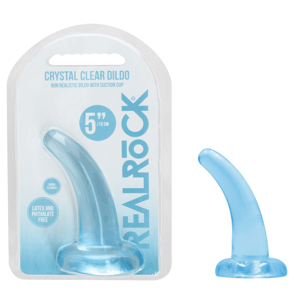REALROCK DONG – Non-Realistic, Suction Cup – Blue – 11.5 cm