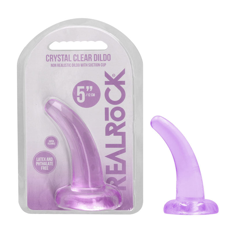 REALROCK DONG – Non-Realistic, Suction Cup – Purple – 11.5 cm