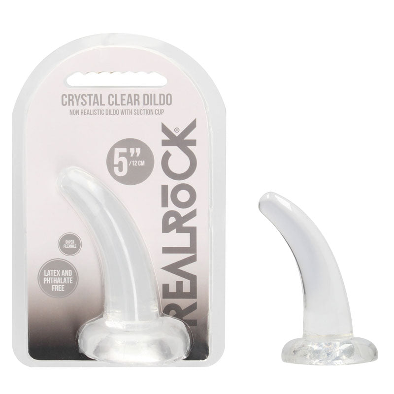 REALROCK Dongs – Non-Realistic, Suction Cup – Clear – 11.5 cm