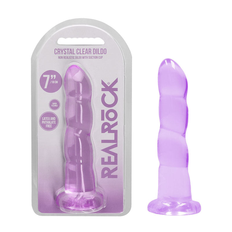 REALROCK Dongs – Non-Realistic, Suction Base – Purple