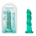 REALROCK Dongs – Suction Cup – Body-Safe Silicone – Turquoise – 17 cm