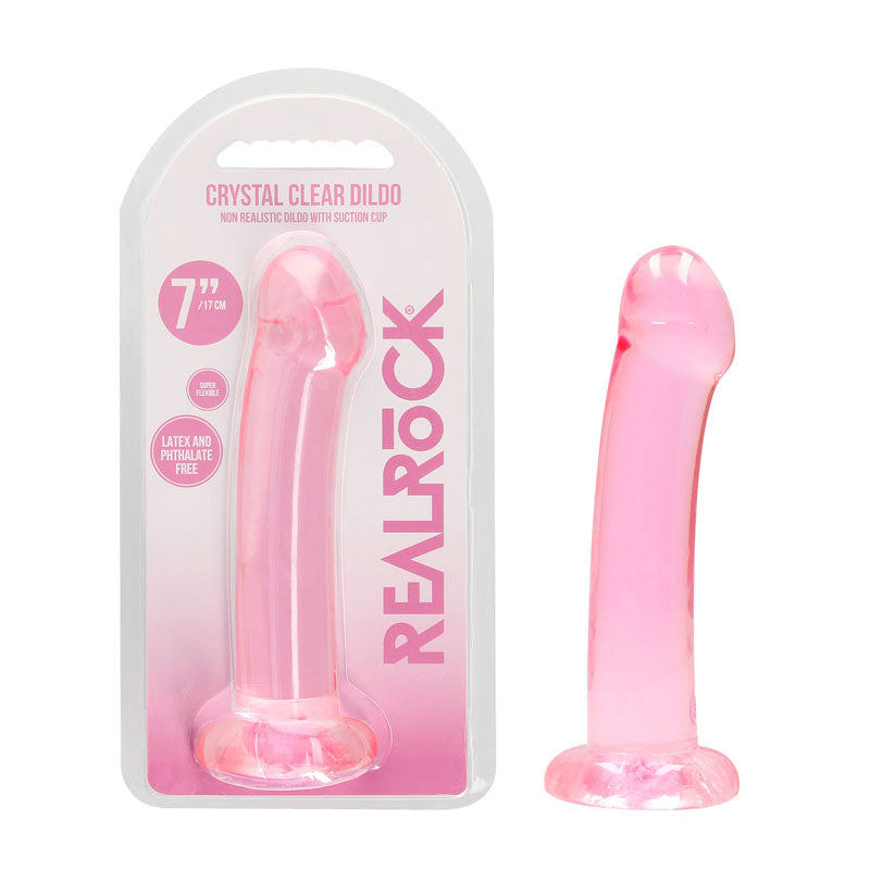 REALROCK Dongs – Non-Realistic, Suction Cup – Pink – 17 cm