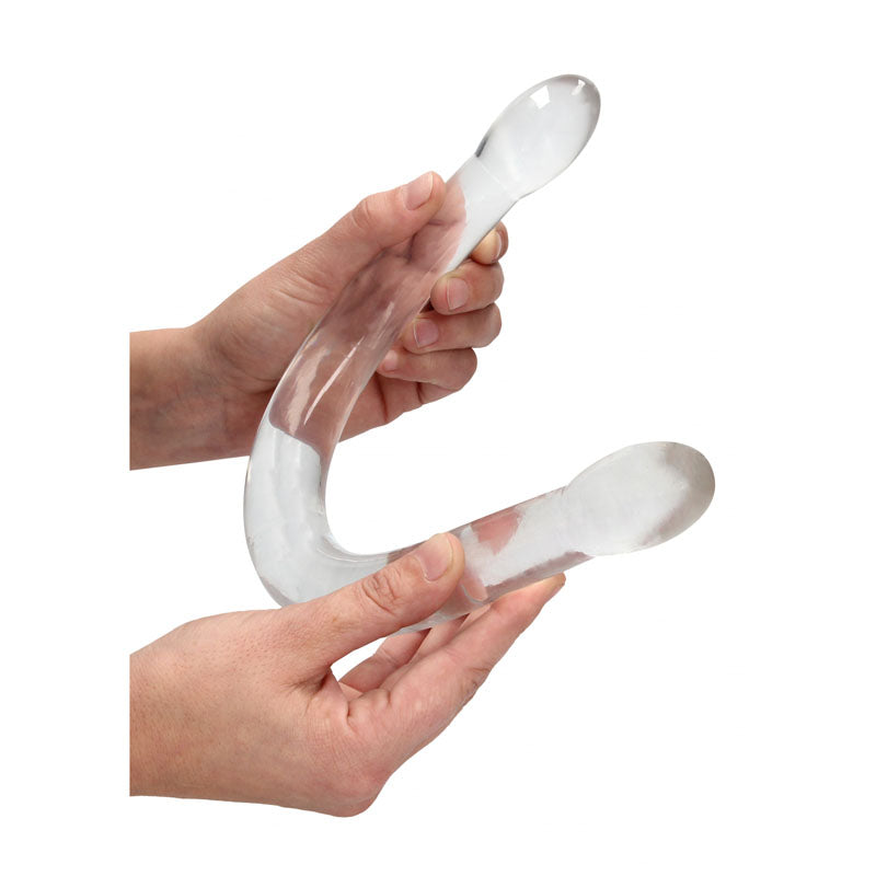 REALROCK Double Dong – Non-Realistic, Body-Safe Silicone – Clear – 43 cm