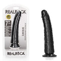 REALROCK Dongs – Realistic, Suction Cup – Black – 18 cm