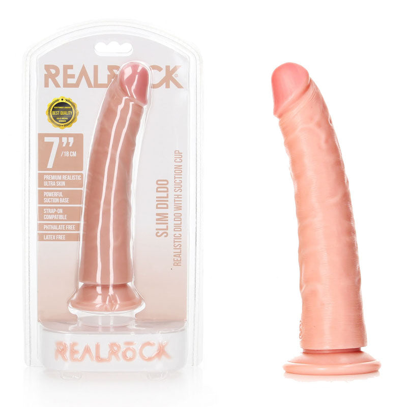 Realistic Slim Suction Cup Dildo - 18cm for Pleasure