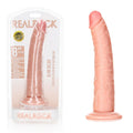 REALROCK Realistic Slim Suction Cup Dildo – 20.5 cm (8'') Flesh Tone, Body-Safe & Versatile