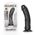 REALROCK Dongs – Realistic, Curved – Body-Safe Silicone – Black – 15.5 cm