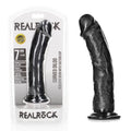 REALROCK Dongs – Realistic, Curved – Black – 18 cm