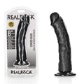 REALROCK DONG – Realistic, Curved – Body-Safe Silicone – Black – 20 cm