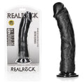 REALROCK DONG – Realistic, Curved – Body-Safe Silicone – Black – 23 cm